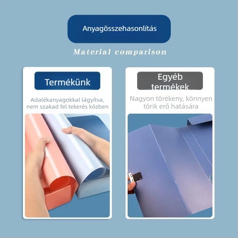 Morandi hajtogatható dokumentum-doboz, műanyag, A4 méretű