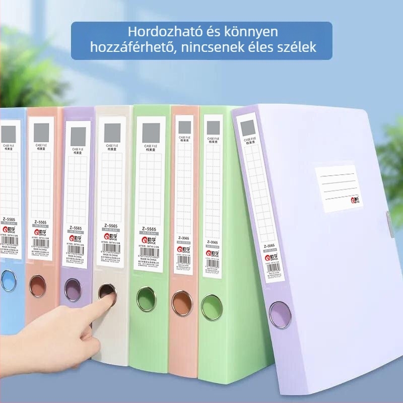 Morandi hajtogatható dokumentum-doboz, műanyag, A4 méretű