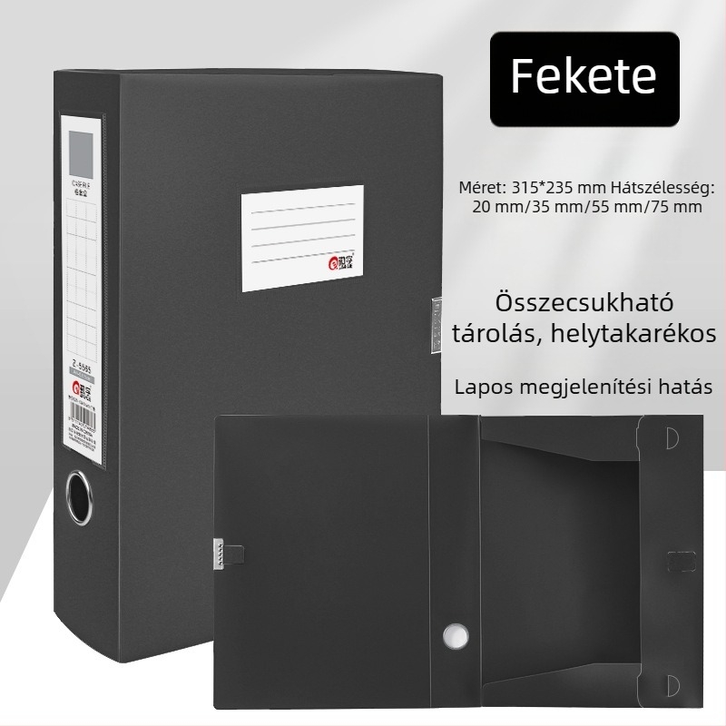 Morandi hajtogatható dokumentum-doboz, műanyag, A4 méretű