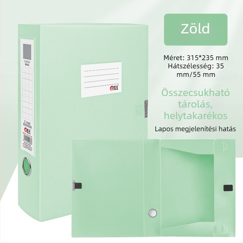 Morandi hajtogatható dokumentum-doboz, műanyag, A4 méretű