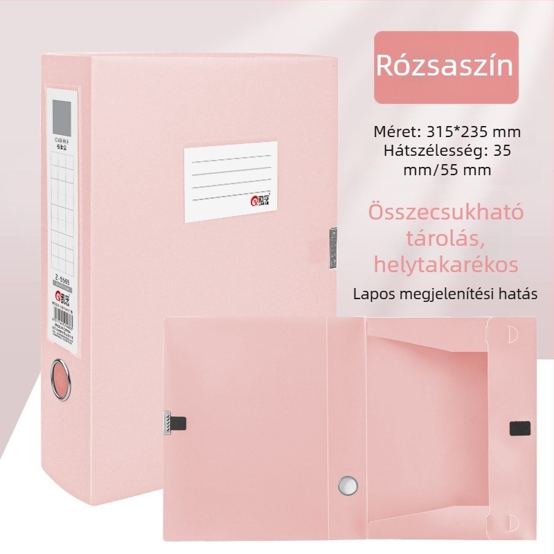 Morandi hajtogatható dokumentum-doboz, műanyag, A4 méretű