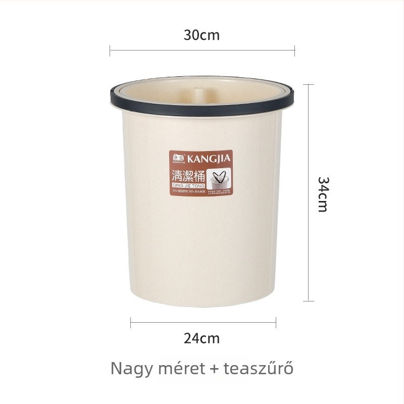 Kangjia műanyag teamaradék tartó szűrővel – háztartási használatra, lefolyó- és tisztítóvödör