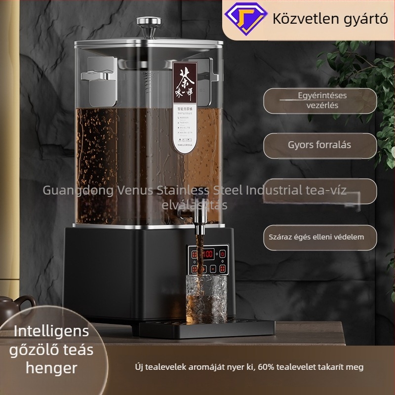 Xinqi négyszögletes kereskedelmi automata teafőző gőzzel, nagy kapacitású, intelligens infúzióval, felforr és a hőmérséklet megőrzése
