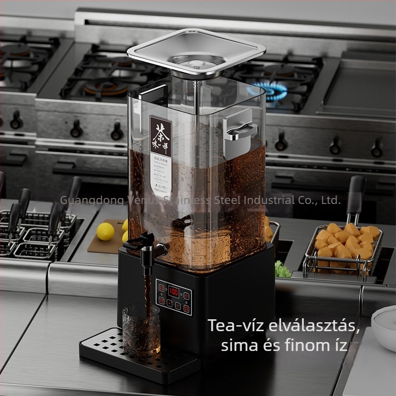 Xinqi négyszögletes kereskedelmi automata teafőző gőzzel, nagy kapacitású, intelligens infúzióval, felforr és a hőmérséklet megőrzése