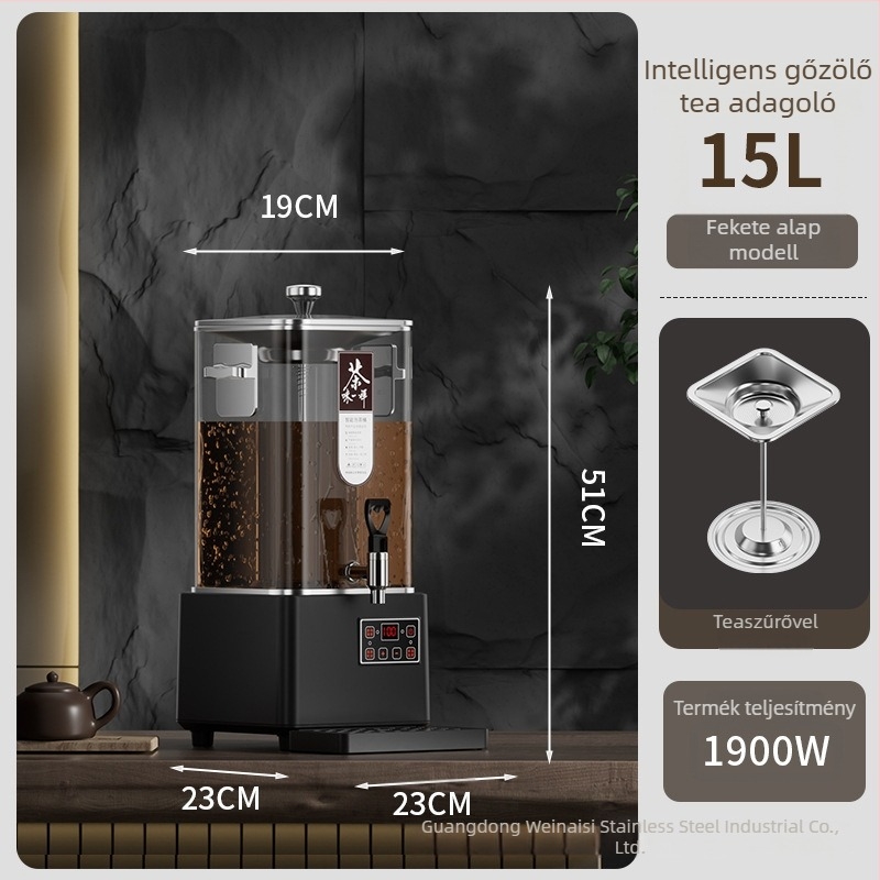 Xinqi négyszögletes kereskedelmi automata teafőző gőzzel, nagy kapacitású, intelligens infúzióval, felforr és a hőmérséklet megőrzése