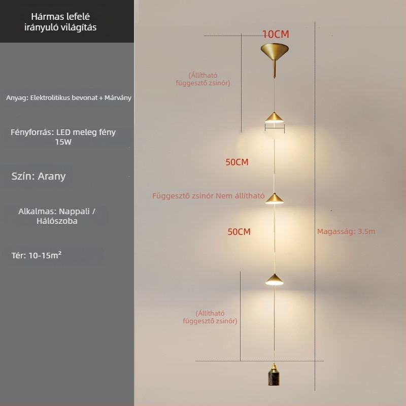 Könnyű luxus homokóra formájú földre álló csillár, atmoszférikus LED világítással a nappaliba és a hálószobába