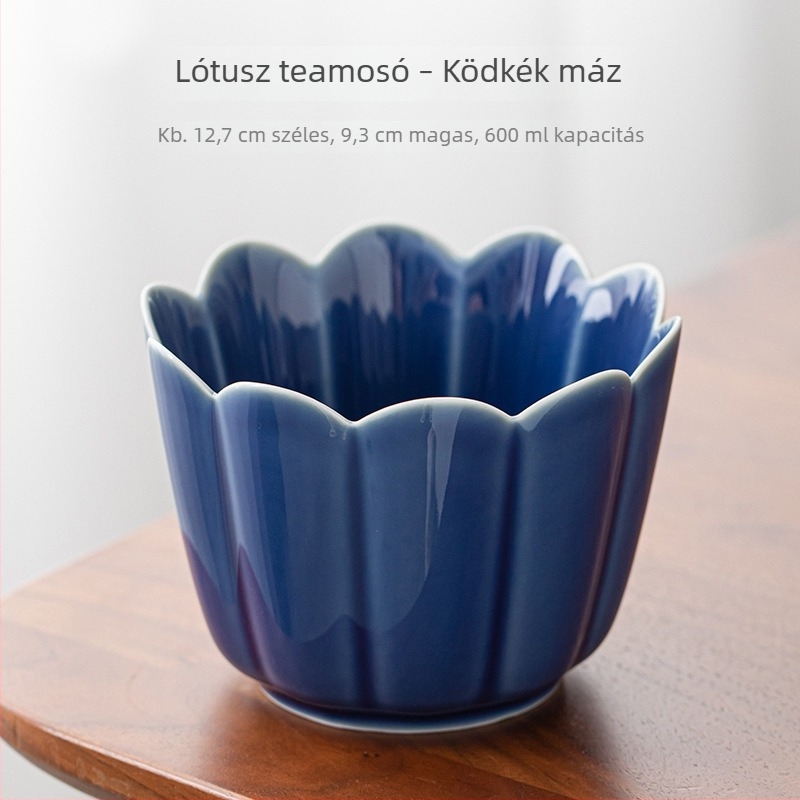 Jianshui kerámia tea ceremónia készlet: tealeüledék tartó edény, pohár öblítő, vízmedence, tealeüledék gyűjtő edény és japán stílusú kerámia gyümölcstál