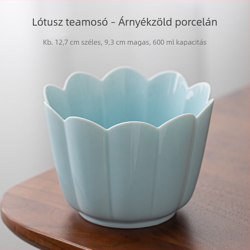 Jianshui kerámia tea ceremónia készlet: tealeüledék tartó edény, pohár öblítő, vízmedence, tealeüledék gyűjtő edény és japán stílusú kerámia gyümölcstál