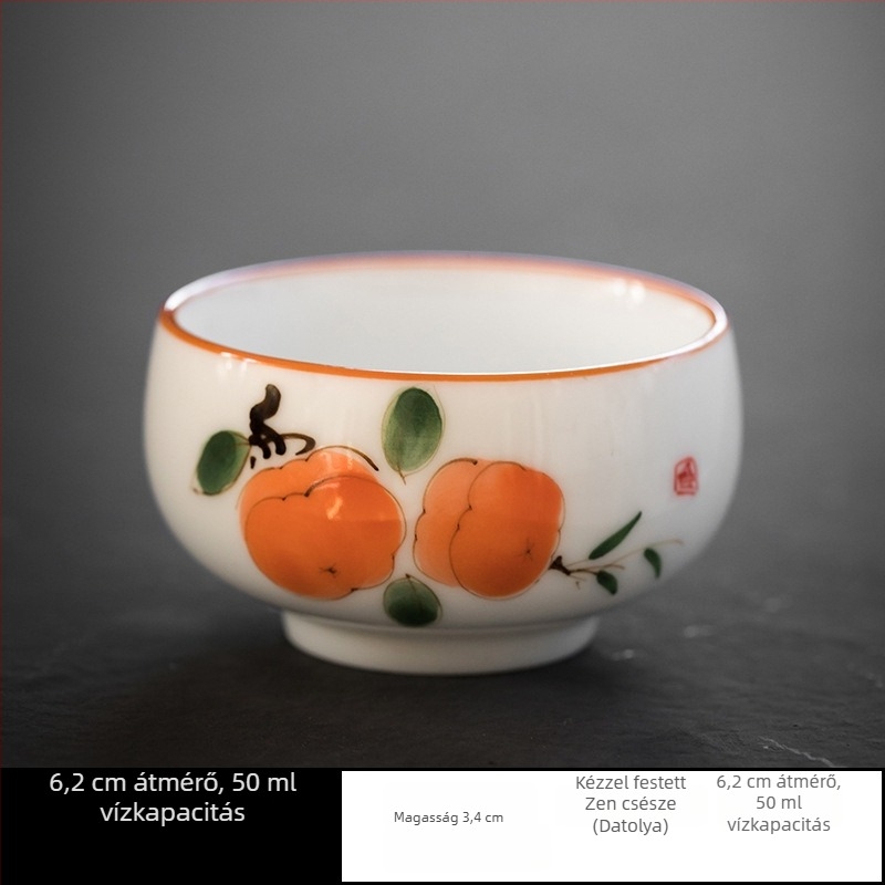 Gongfu teáscsésze, személyes használatra szánt porcelán teáscsésze, kézzel festett Zen teáscsésze, kreatív teake kóstolócsésze