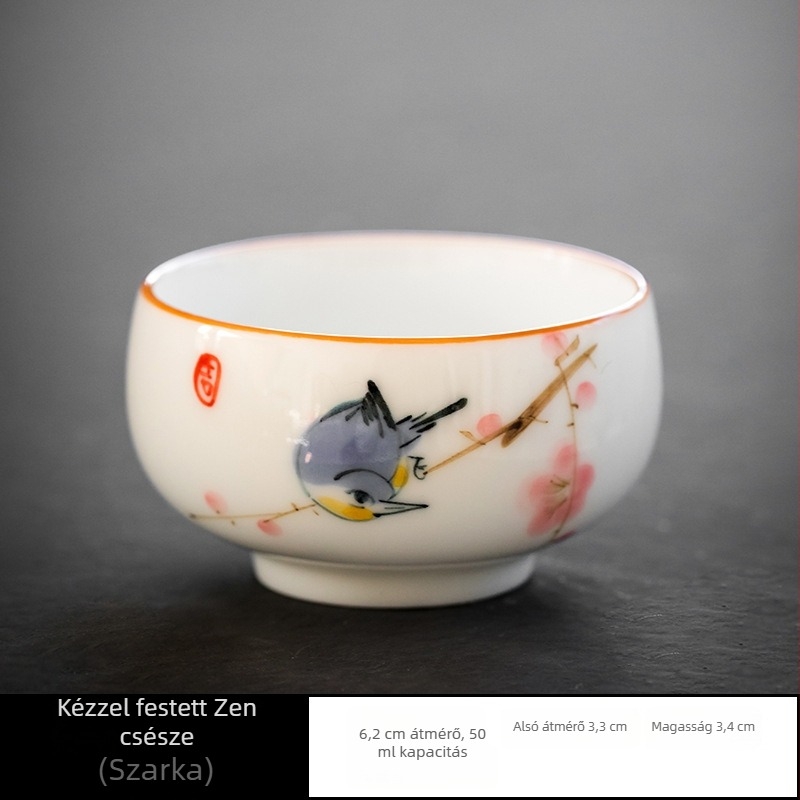 Gongfu teáscsésze, személyes használatra szánt porcelán teáscsésze, kézzel festett Zen teáscsésze, kreatív teake kóstolócsésze