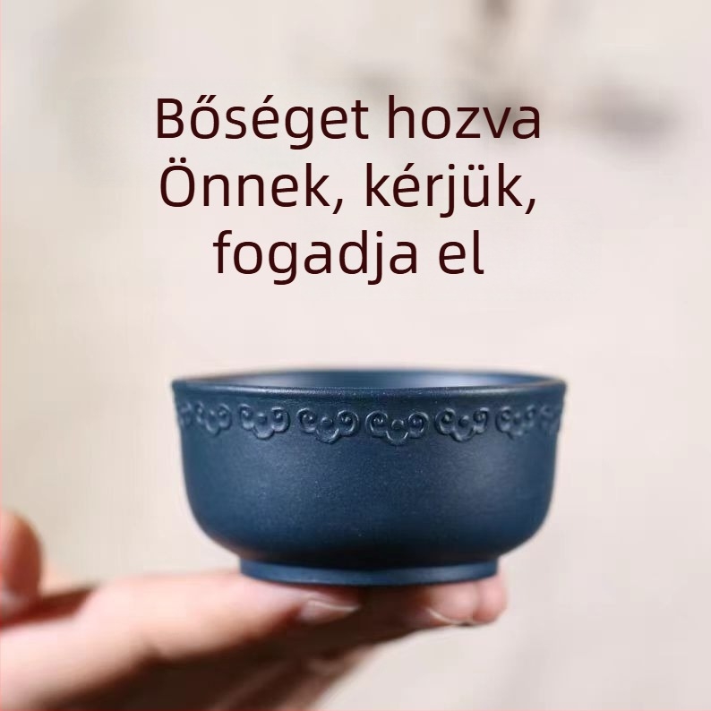 Lila agyag teáscsésze készlet – öt színű csészék