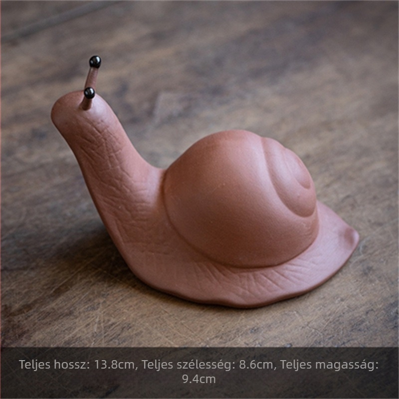 Kreatív teafilter lila agyagból, kerámiával, kis csiga-tea pet dísz, háztartási tealevél szűrő, Kung fu teás készlet kiegészítők.