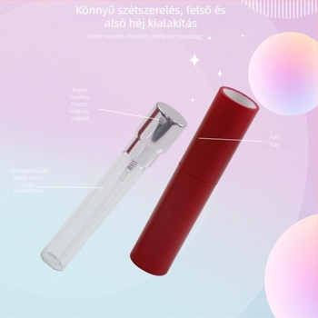 20 ml forgó parfüm utántöltő üveg, makaron színű, prémium üveg spray mini parfümös üveg