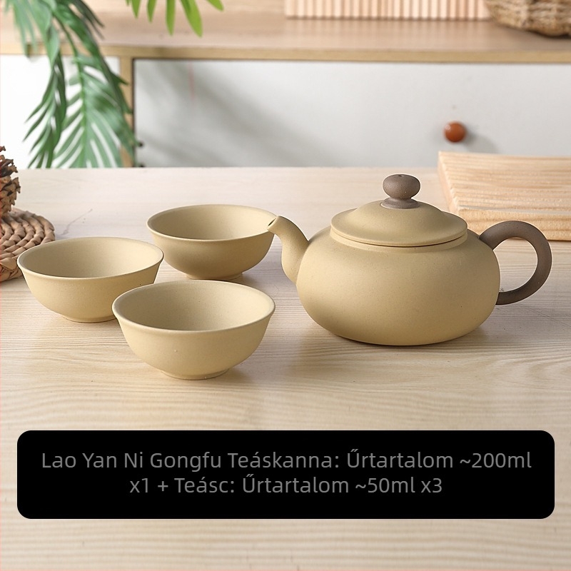 Chaoshan Kung Fu teáskanna, kerámia, Pu'er teához, kis méret, piros Xi Shi dizájn