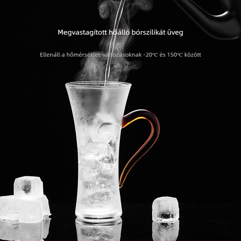 Mesni Fogantyús Üvegpohár, Hőálló, Magas Boroszilikát Üvegből, Otthonra – Tea és Gyümölcslé