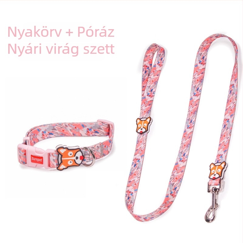 Nylonból készült kutyanyakörv és póráz kis- és közepes testű kutyáknak