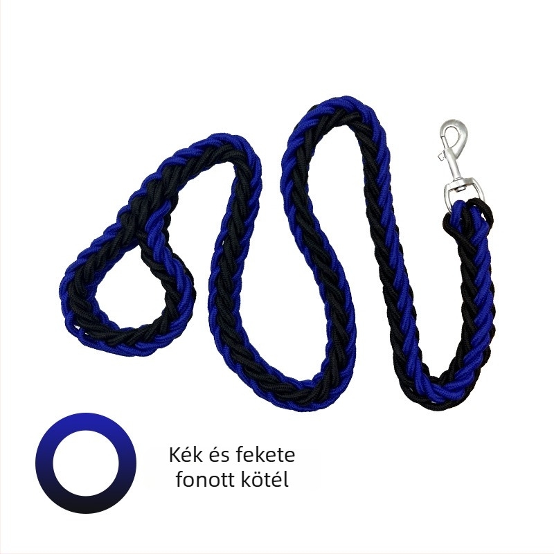 Nylon fonott nyolcszálú kutyapóráz közepes és nagy testű kutyáknak