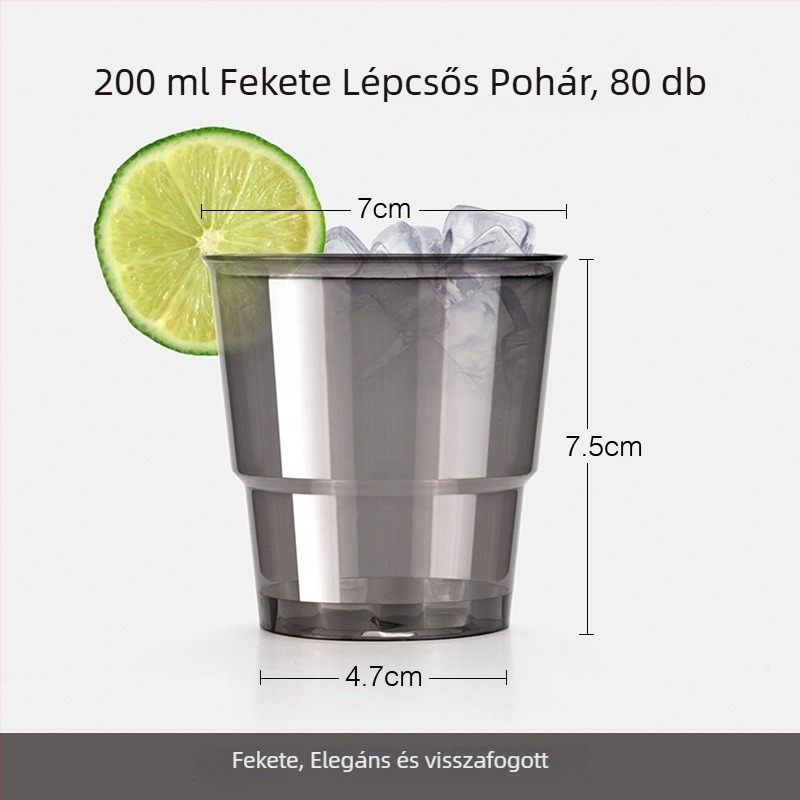 Petunia színes repülőstílusú pohár, Instagram-stílus, egyszer használatos PS műanyag pohár, 30–135 ml
