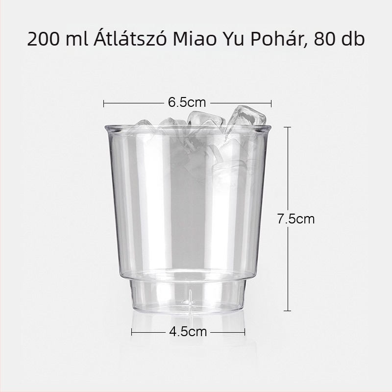 Petunia színes repülőstílusú pohár, Instagram-stílus, egyszer használatos PS műanyag pohár, 30–135 ml