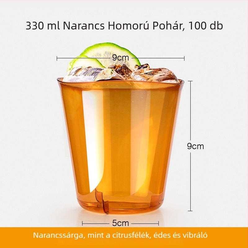 Petunia színes repülőstílusú pohár, Instagram-stílus, egyszer használatos PS műanyag pohár, 30–135 ml
