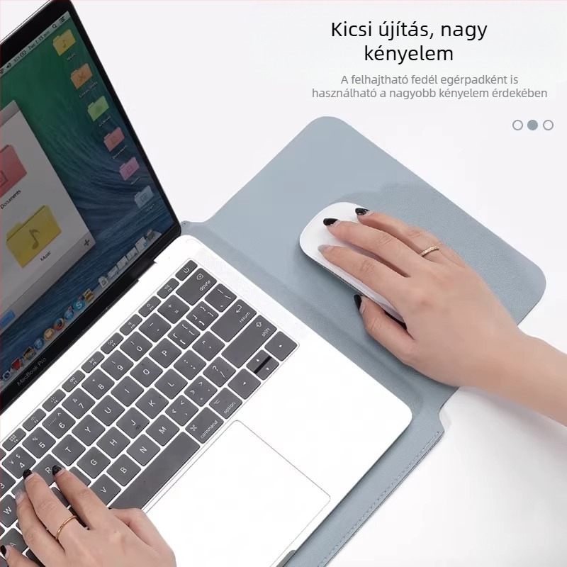 PU bőr tabletes belső táska és laptop táska, vízálló védőburkolat, hordozható egérpad, kettős funkciójú belső táska