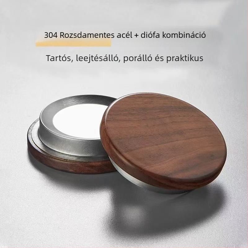 Chen An kanna átlátszó belsővel, rozsdamentes acélból és diófából készült fedél, irodai teavíz elválasztás, modern minimalist dizájn