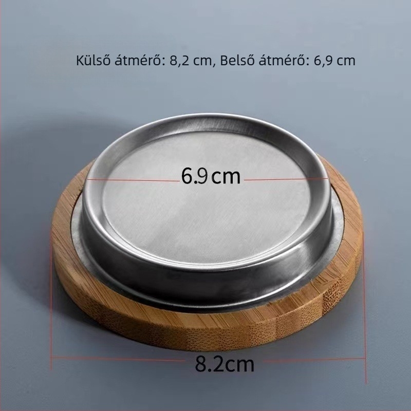 Chen An kanna átlátszó belsővel, rozsdamentes acélból és diófából készült fedél, irodai teavíz elválasztás, modern minimalist dizájn