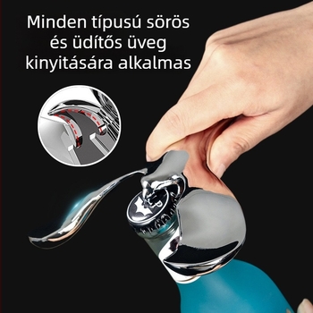 Madár alakú üvegnyitó, cinkötvözetből, többfunkciós sörnyitó