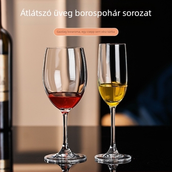Bordeaux-stílusú kristály vörösboros pohár készlet