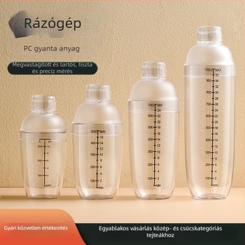 Tejes teához készült shaker pohár mérőskálával, vastagított edény