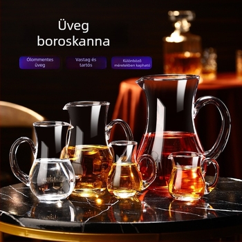 Átlátszó kristályüveg dekantáló likőr és bor számára, öntőcsővel, 101–200 ml