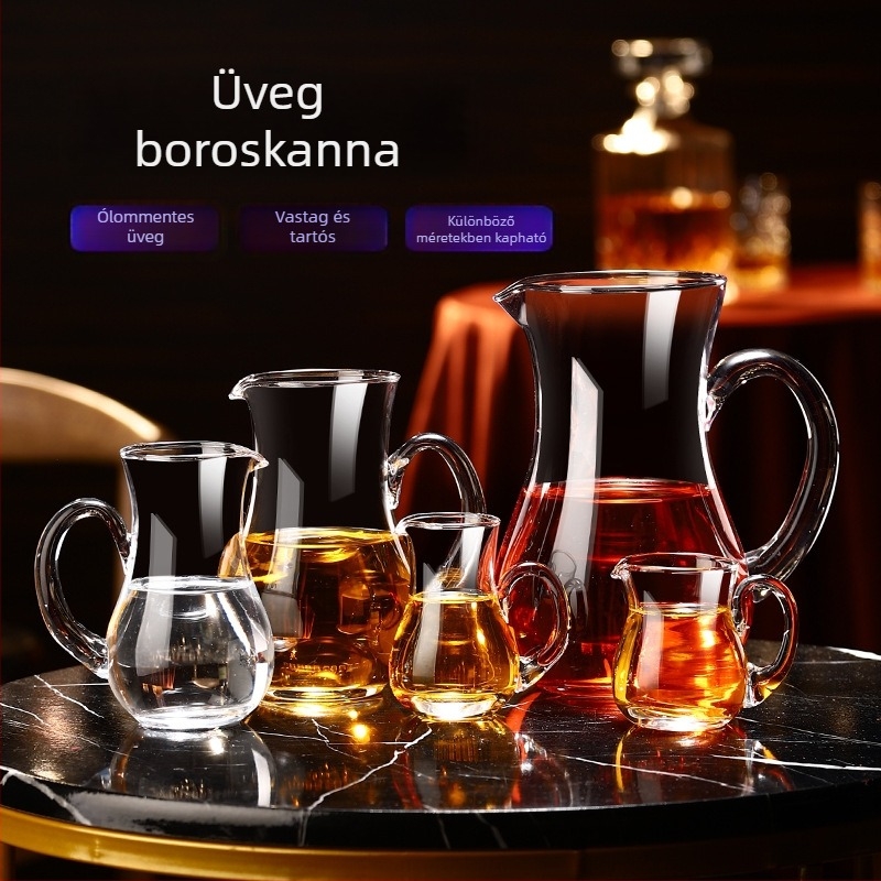 Átlátszó kristályüveg dekantáló likőr és bor számára, öntőcsővel, 101–200 ml