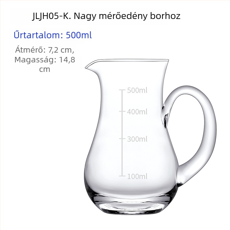 Átlátszó kristályüveg dekantáló likőr és bor számára, öntőcsővel, 101–200 ml
