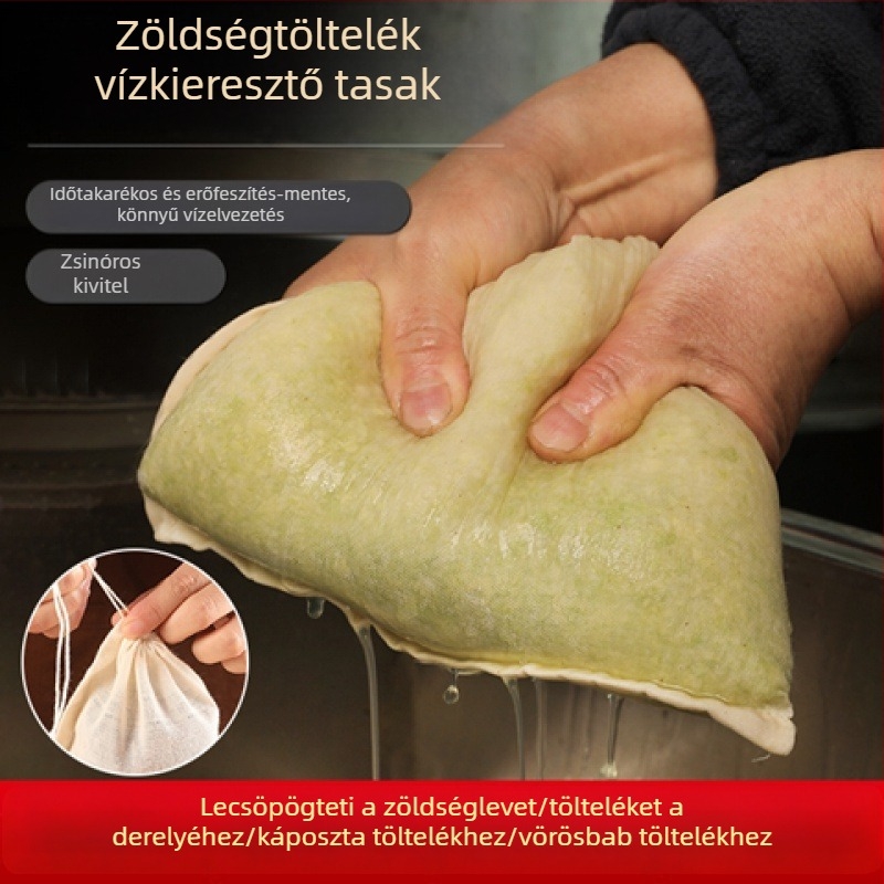 Szójatej szűrő zacskó finom géz anyagból – főzéshez, pácoláshoz és töltéshez, konyhai eszköz a tofu készítéséhez