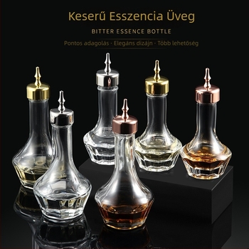 Üvegből készült bitters és absint üveg — kis cseppentős üveg koktélokhoz
