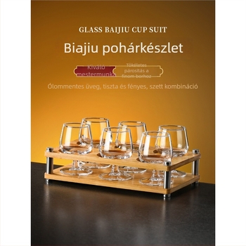 Xiantao pohárkészlet Baijiu és bor számára, otthoni használatra, könnyed luxus, magas lábú poharakkal és italelválasztóval