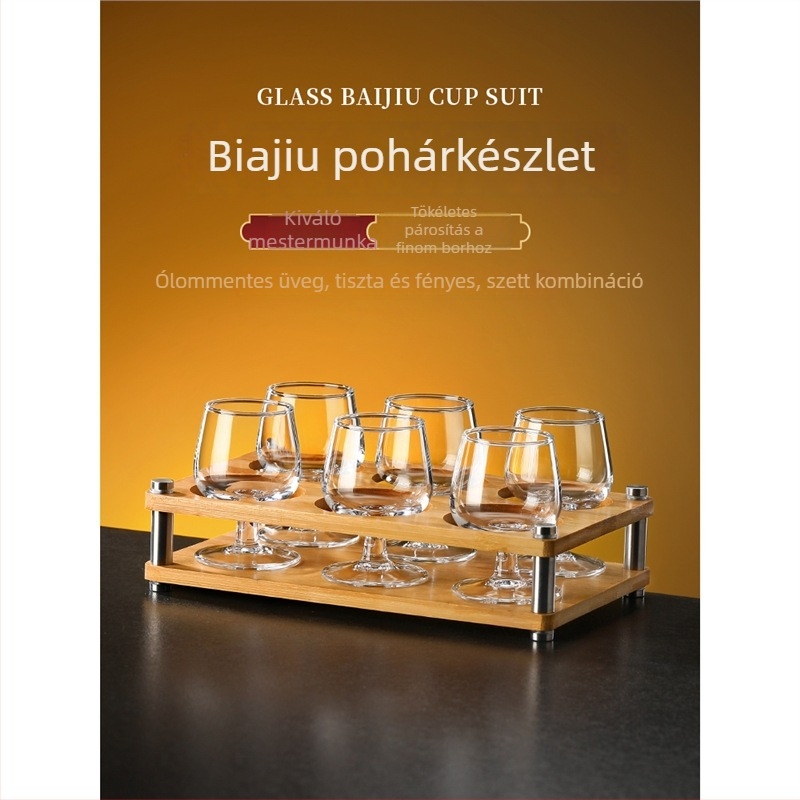 Xiantao pohárkészlet Baijiu és bor számára, otthoni használatra, könnyed luxus, magas lábú poharakkal és italelválasztóval