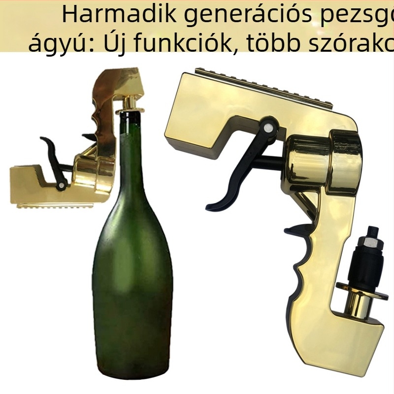 Harmadik generációs pezsgőspricelő pisztoly pezsgőhöz és sörhöz, bárhoz illő bordugó