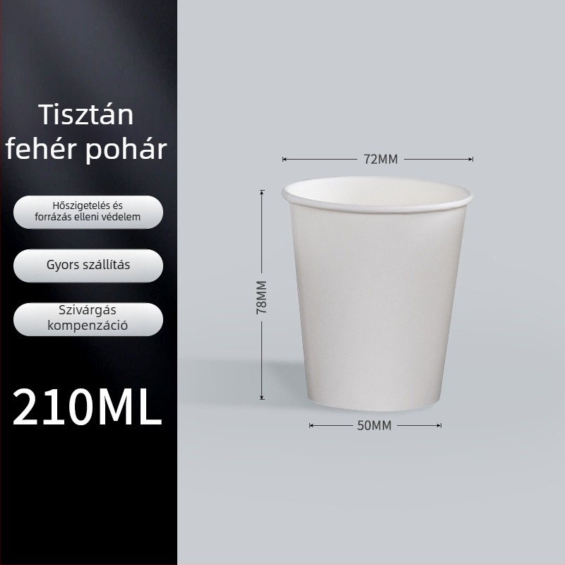 Egyszer használatos mini papírpohár, fehér, kóstoló pohár, 30 ml