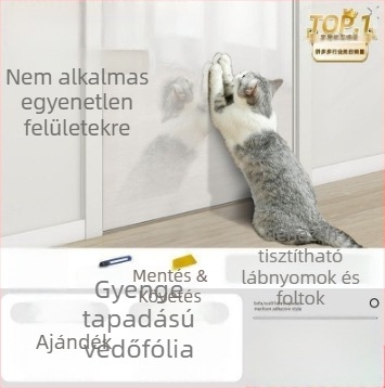 Átlátszó kanapé szélső védő, macska karmolás elleni, PVC anyag
