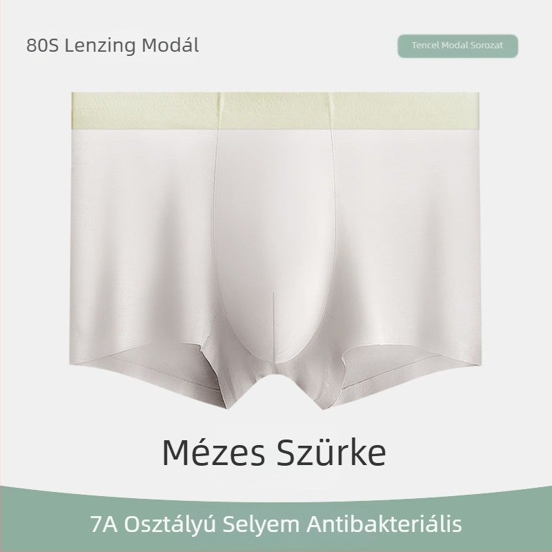 7A antibakteriális férfi alsónemű, 80-as fonalú Tencel Modal, lélegző Lycra boxeralsó középmagas derékkal, varrat nélküli