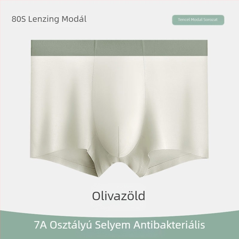 7A antibakteriális férfi alsónemű, 80-as fonalú Tencel Modal, lélegző Lycra boxeralsó középmagas derékkal, varrat nélküli
