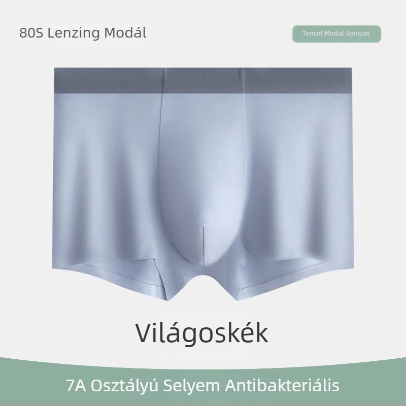 7A antibakteriális férfi alsónemű, 80-as fonalú Tencel Modal, lélegző Lycra boxeralsó középmagas derékkal, varrat nélküli