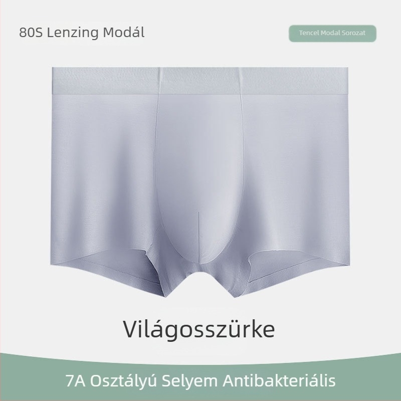 7A antibakteriális férfi alsónemű, 80-as fonalú Tencel Modal, lélegző Lycra boxeralsó középmagas derékkal, varrat nélküli