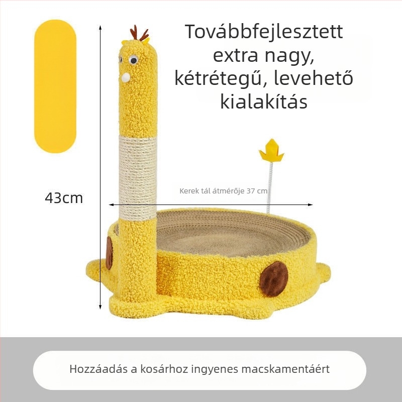 Kompakt macska mászóállvány beépített odúval és sizal kaparóoszloppal