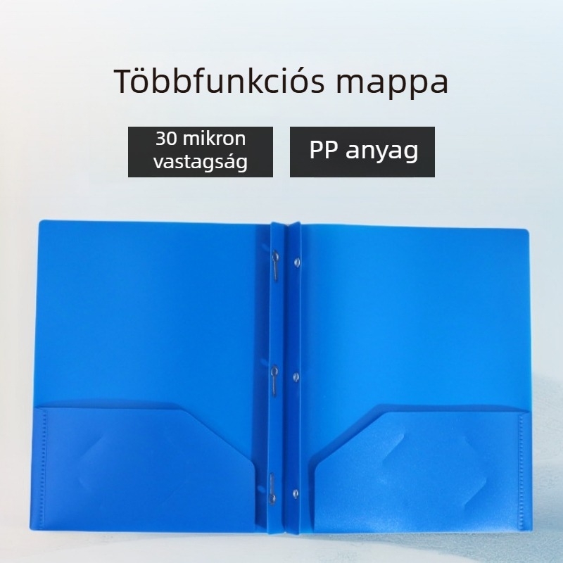 Új tadpole-klipszes mappa, 3 lyukas D-formájú rögzítővel, irodai dokumentum rendező, 235 x 294 mm