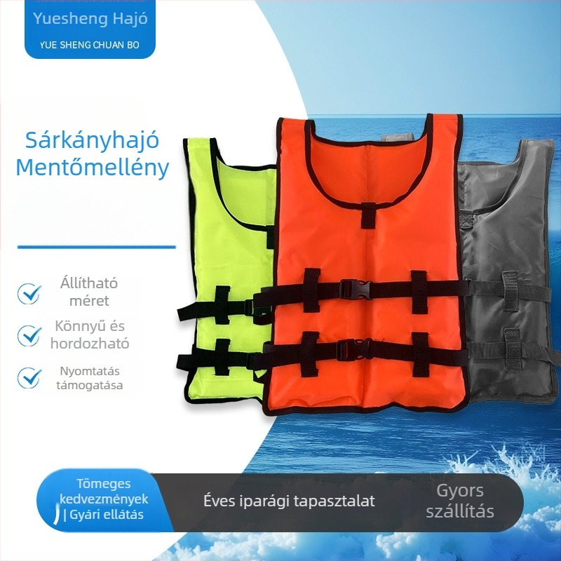 Hordozható sárkányhajó mentőmellény felnőtteknek – edző mellény raftinghoz és úszáshoz