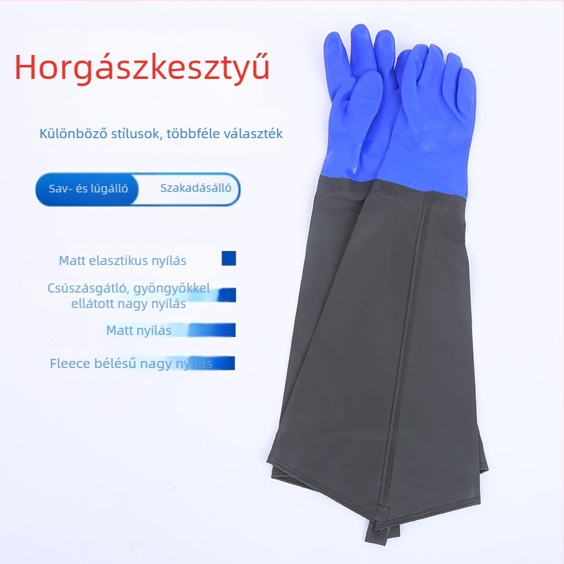 Horgász kesztyűk: vízálló és hidegálló, hosszú, bélés fleece-szel, csúszásmentes tenyérrel