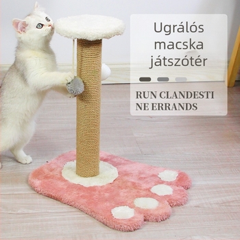 Sizál macska karmolóoszlop, függőleges mászókeret, nem hullik szál, kopásálló, macska játék és fekhely minden évszakra
