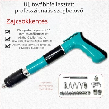 Új modell, csendes szögpisztoly mennyezeti telepítéshez, kábelcsatorna tartó, pneumatikus szögpisztoly akasztásokhoz, villanyszerelő szögpisztoly